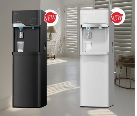 Standing Water Dispenser with Bullet and Nugget Ice Maker Stainless Steel Housing