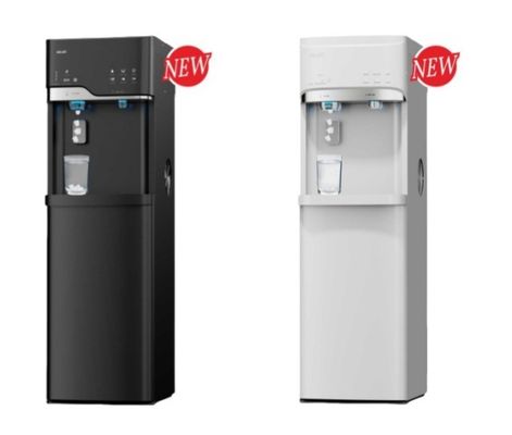 Standing Water Dispenser with Bullet and Nugget Ice Maker Stainless Steel Housing