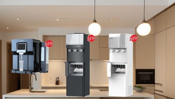 Touchpad Control Panel Standing Water Dispenser with Ice Maker Bullet and Nugget Ice