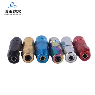 Black Coupler Grease Nipples for Injection Packers Traditional Design Connectors in Blue
