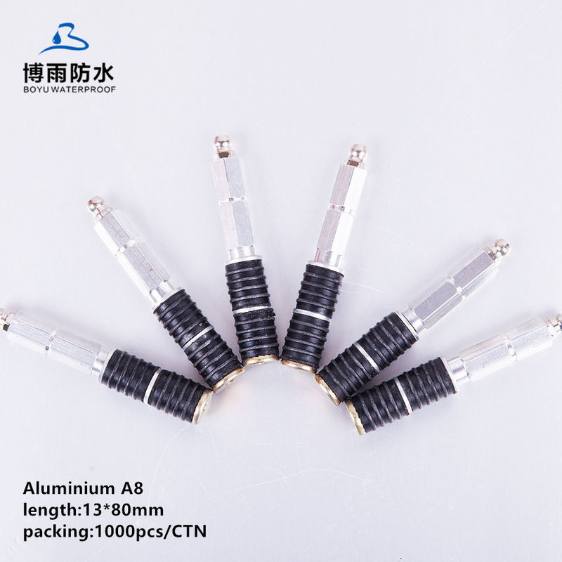 Waterproof Water Stop Injection Packer 13*80mm A8 for Concrete Grout Rubber Aluminium