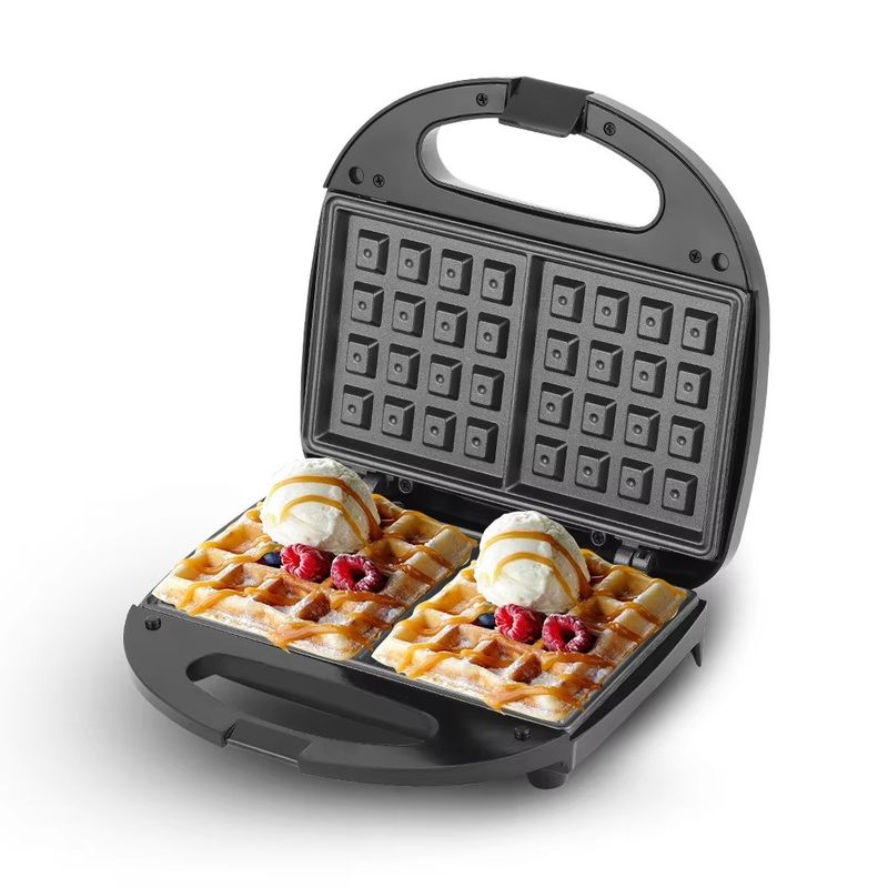 Customized Logo Acceptable Dual Waffle Maker for Quick Cleaning and Non-Stick Cooking